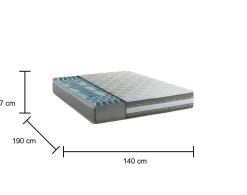 Materasso comfort per la schiena francese 140x190 in Memory Foam sfoderabile - Amega