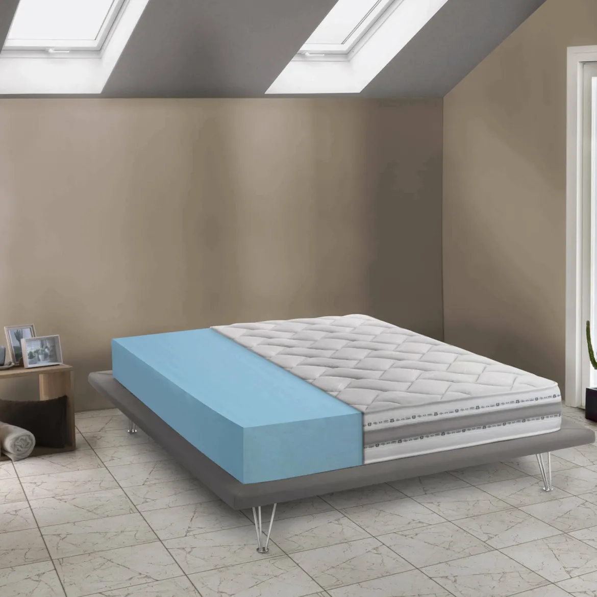 Materasso comfort specifico 1/2 piazza 140x190 in Memory Foam sfoderabile - Aghi