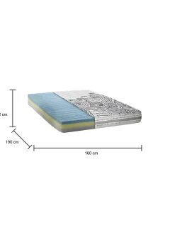 Materasso comfort stabile matrimoniale 160x190 in Memory Foam sfoderabile - Tirane