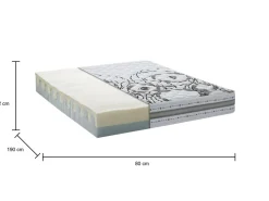 Materasso comfort stabile notturno singolo 80x190 in Memory Foam sfoderabile - Sermenza