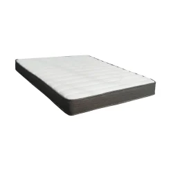 Materasso Piazza e Mezza Bianco Grigio Grado Rigidità Medio 190x120x22h cm, Misura Rete Compatibile 120x190 cm - Lombarda