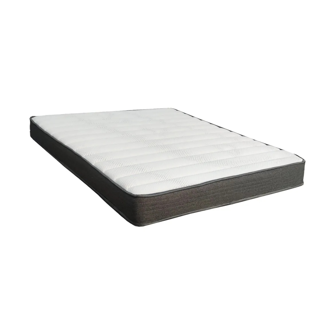 Materasso Piazza e Mezza Bianco Grigio Grado Rigidità Medio 190x120x22h cm, Misura Rete Compatibile 120x190 cm - Lombarda