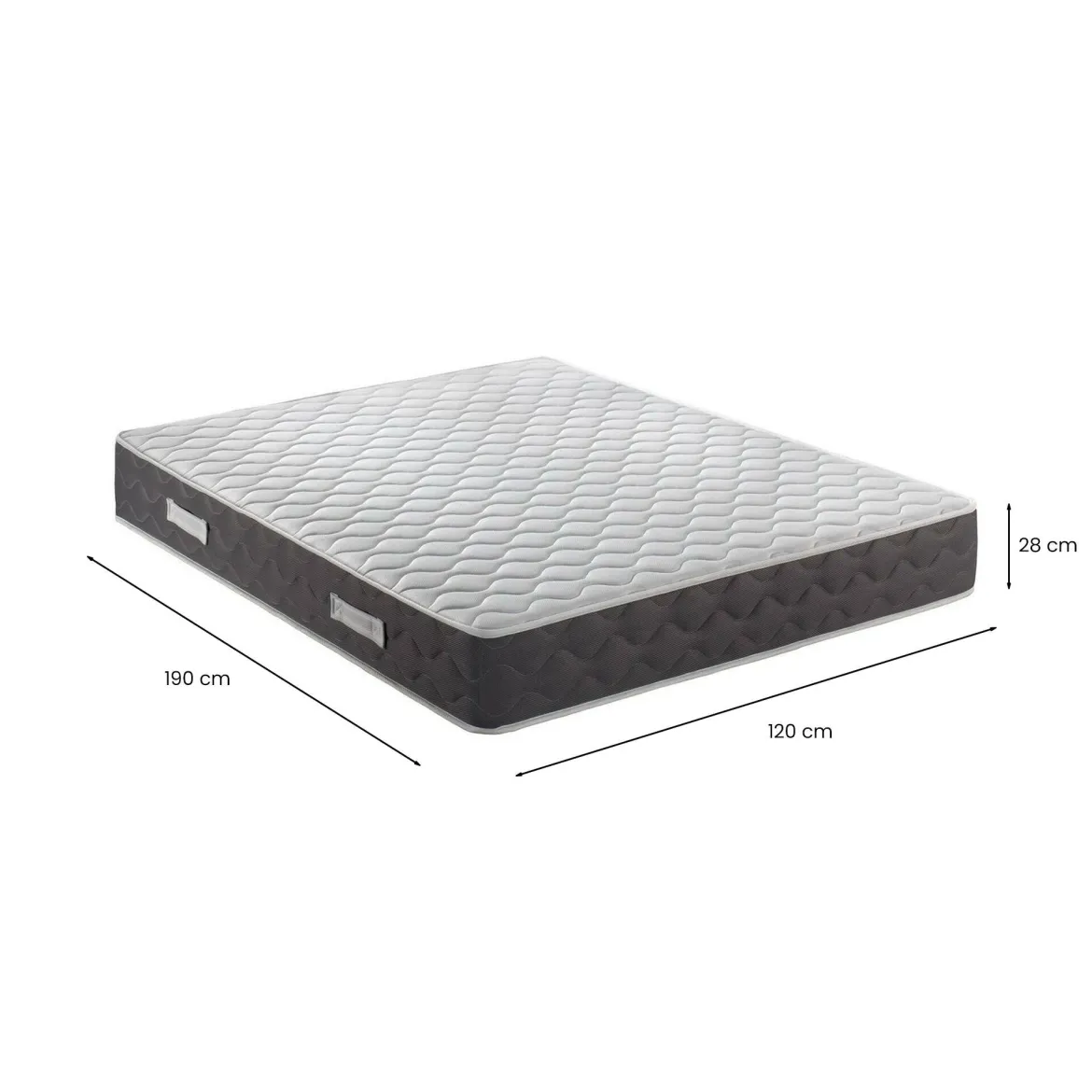 Materasso rigido piazza e mezza 120x190 in Memory Foam - Sidney