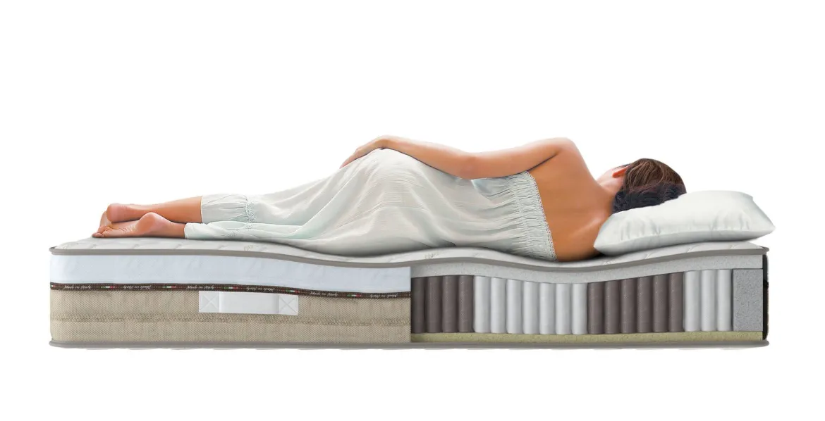 Materasso Singolo Bianco Grado Rigidità 8/10 Misura Rete Compatibile 80x200 cm 200x80x25h cm, Singolo Made in Italy - Palafea