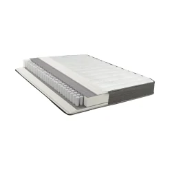 Materasso Singolo Bianco Grigio Grado Rigidità Medio 190x90x22h cm, Misura Rete Compatibile 90x190 cm - Venosa