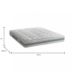 Materasso stabilità continua singolo 90x200 in Memory Foam sfoderabile - Anselmo