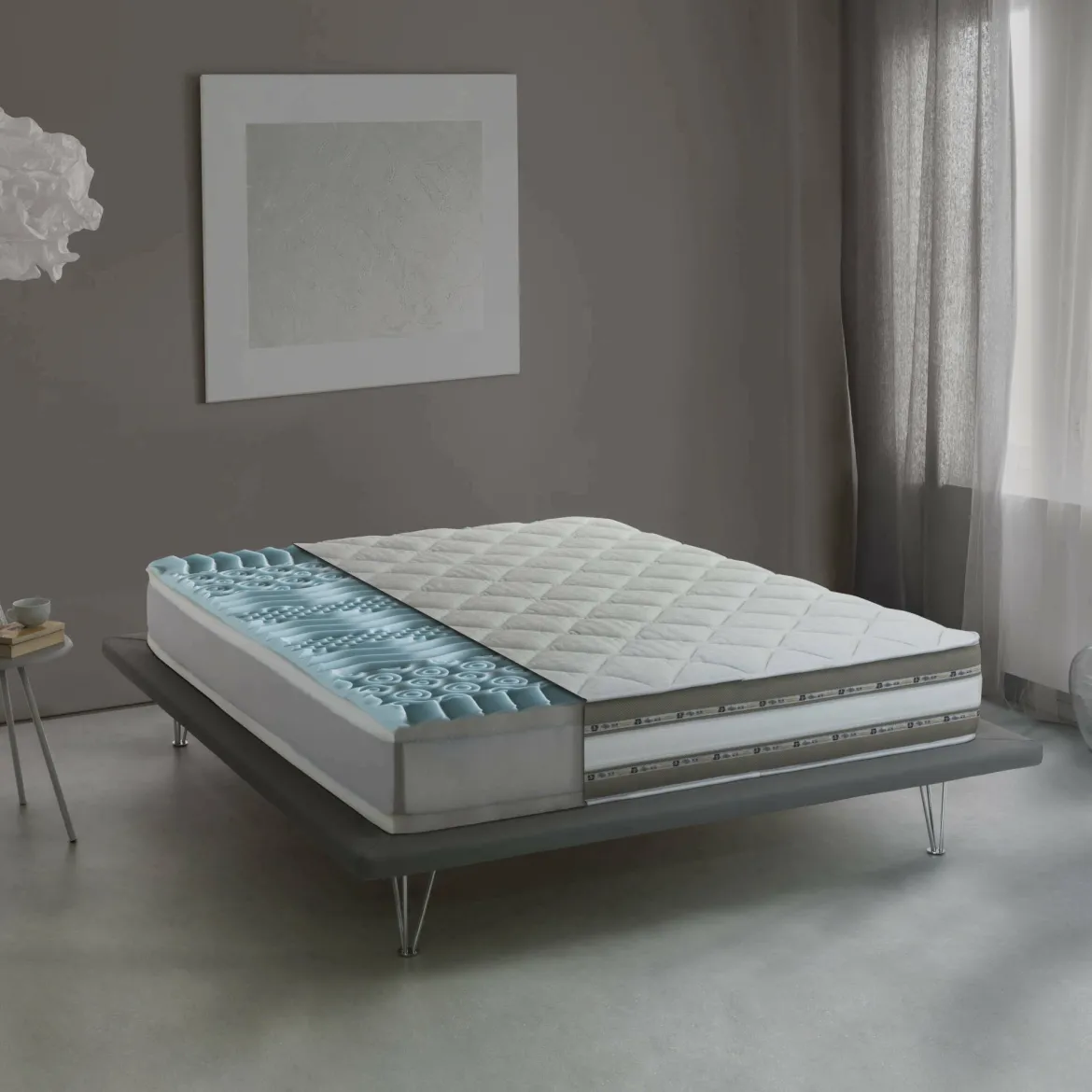 Materasso supporto corpo intero singolo 80x200 in Memory Foam sfoderabile - Aksi