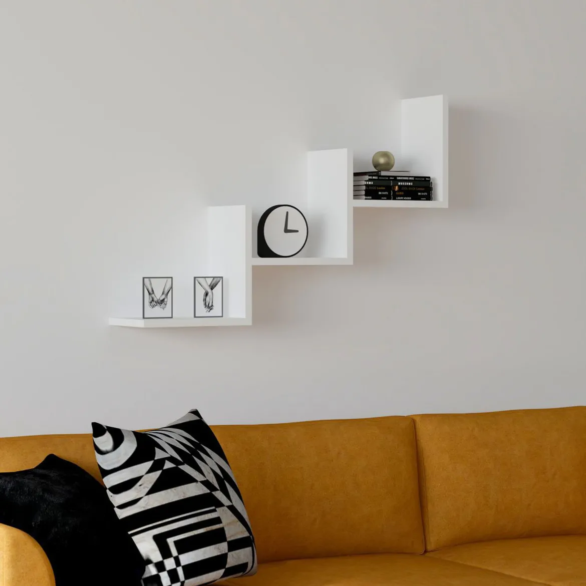 Mensola Bianco 3 Ripiani 98x20x72h cm, - Malgrate