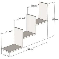 Mensola Bianco 3 Ripiani 98x20x72h cm, - Malgrate