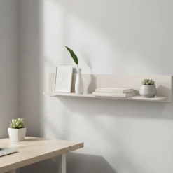 Mensola Bianco un Ripiano 60x15x15h cm, - Cavargna