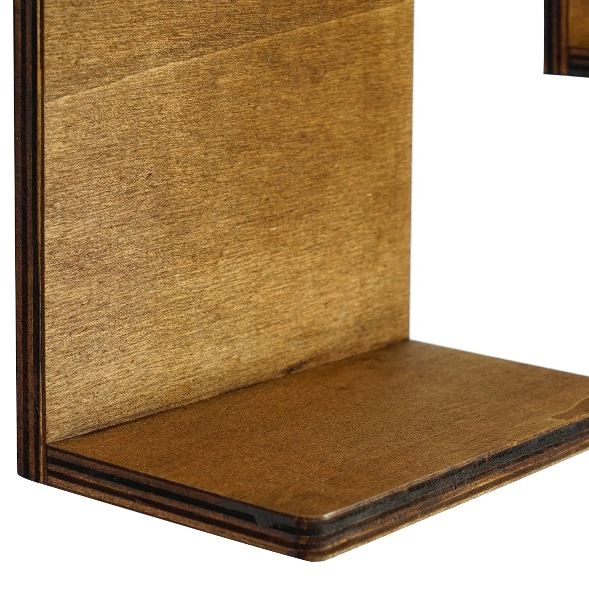 Mensola Marrone Naturale 2 Ripiani Sfumatura Colore Struttura Naturale 33x10x26h cm, - Berria