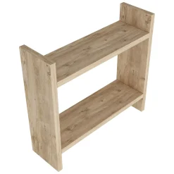 Mensola Marrone Naturale 2 Ripiani Sfumatura Colore Struttura Naturale 34x10x30h cm, - Morfasso