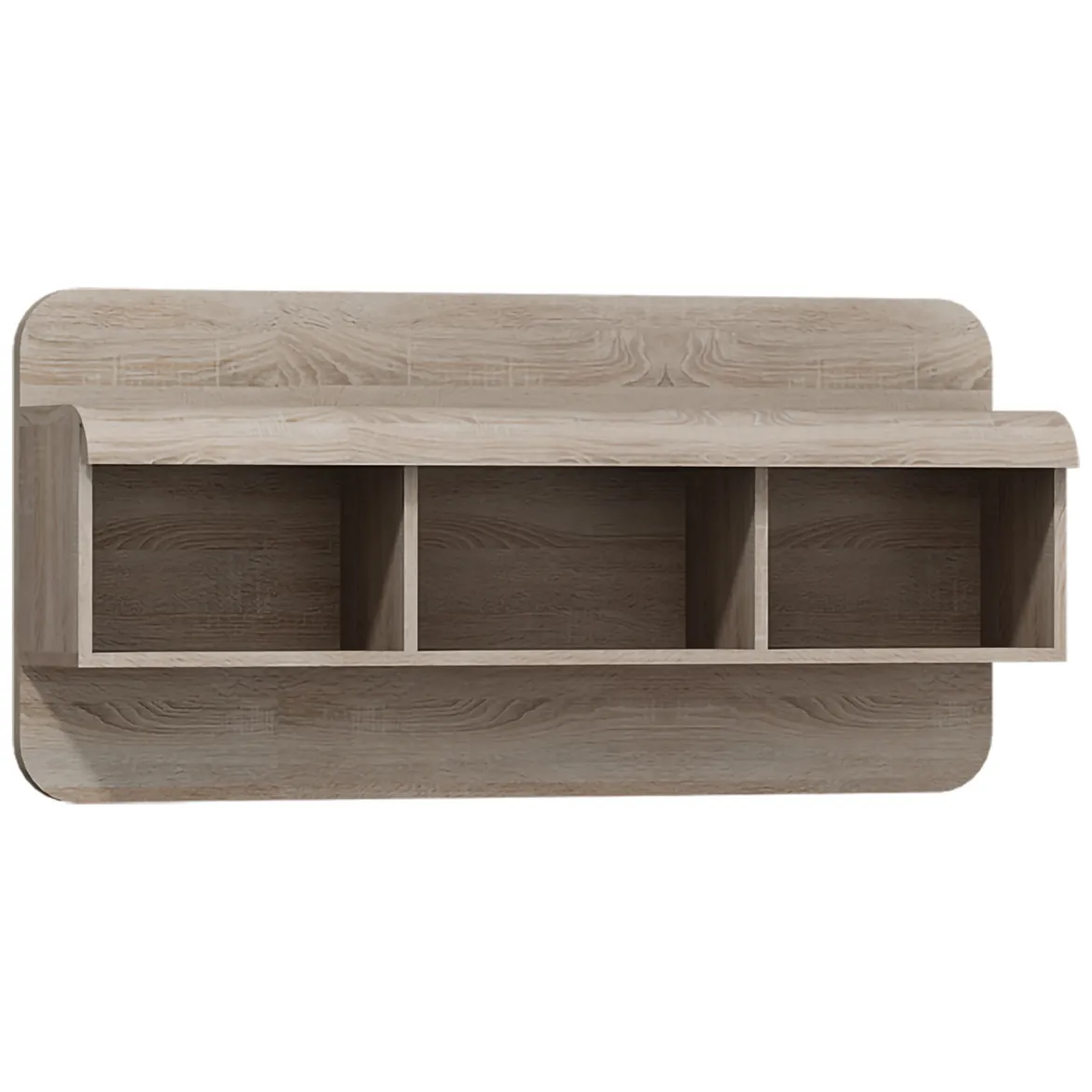 Mensola Marrone Rovere 4 Ripiani Sfumatura Colore Struttura Rovere 64x15x35h cm, - Cortale