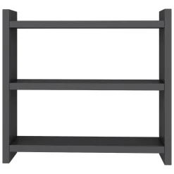 Mensola Nero Antracite 3 Ripiani Sfumatura Colore Struttura Antracite 105x25x25h cm, - Budoni