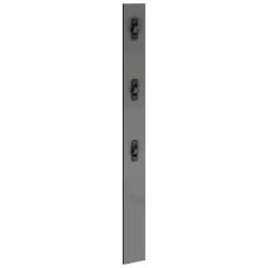 Mensola porta abiti 15x170h cm 3 posti grigio e antracite - Ascrea