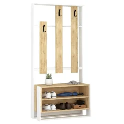 Mobile da ingresso da parete bianco lucido 40x186h cm - Anisinabe