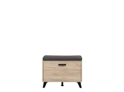 Mobile da Ingresso Marrone Rovere Nodi Beige 6 Paia 7 Ripiani 74x33x183h cm, Appendiabiti - Formigaro