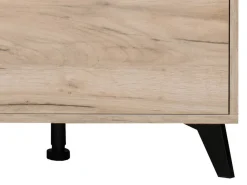 Mobile da Ingresso Marrone Rovere Nodi Beige 6 Paia 7 Ripiani 74x33x183h cm, Appendiabiti - Formigaro