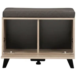 Mobile da Ingresso Marrone Rovere Nodi Beige 6 Paia 7 Ripiani 74x33x183h cm, Appendiabiti - Formigaro