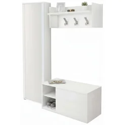 Mobile da ingresso sospeso 2 ante bianco 90x45h cm - Tanzanite