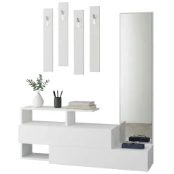 Mobile ingresso da parete 3 ante bianco 170x190h cm - Barengo