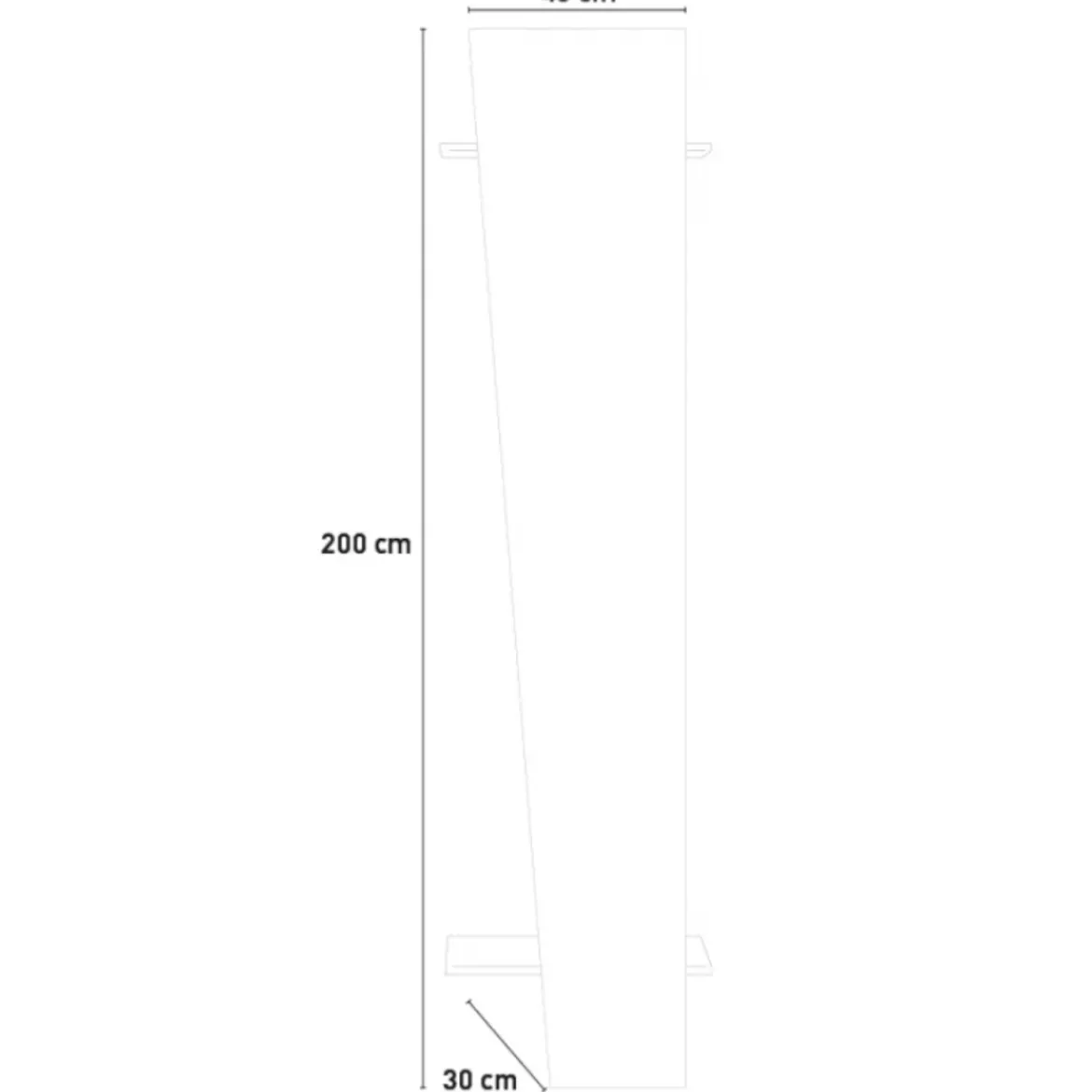 Mobile ingresso moderno da parete bianco lucido 50x200h cm - Allinko
