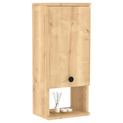 Mobile Pensile Marrone Rovere Bianco 4 Ante 2 Vani 120x47h cm, Apertura Battente - Rusco