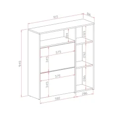 Mobile per ingresso da parete ardesia 50x200h cm - Allinko