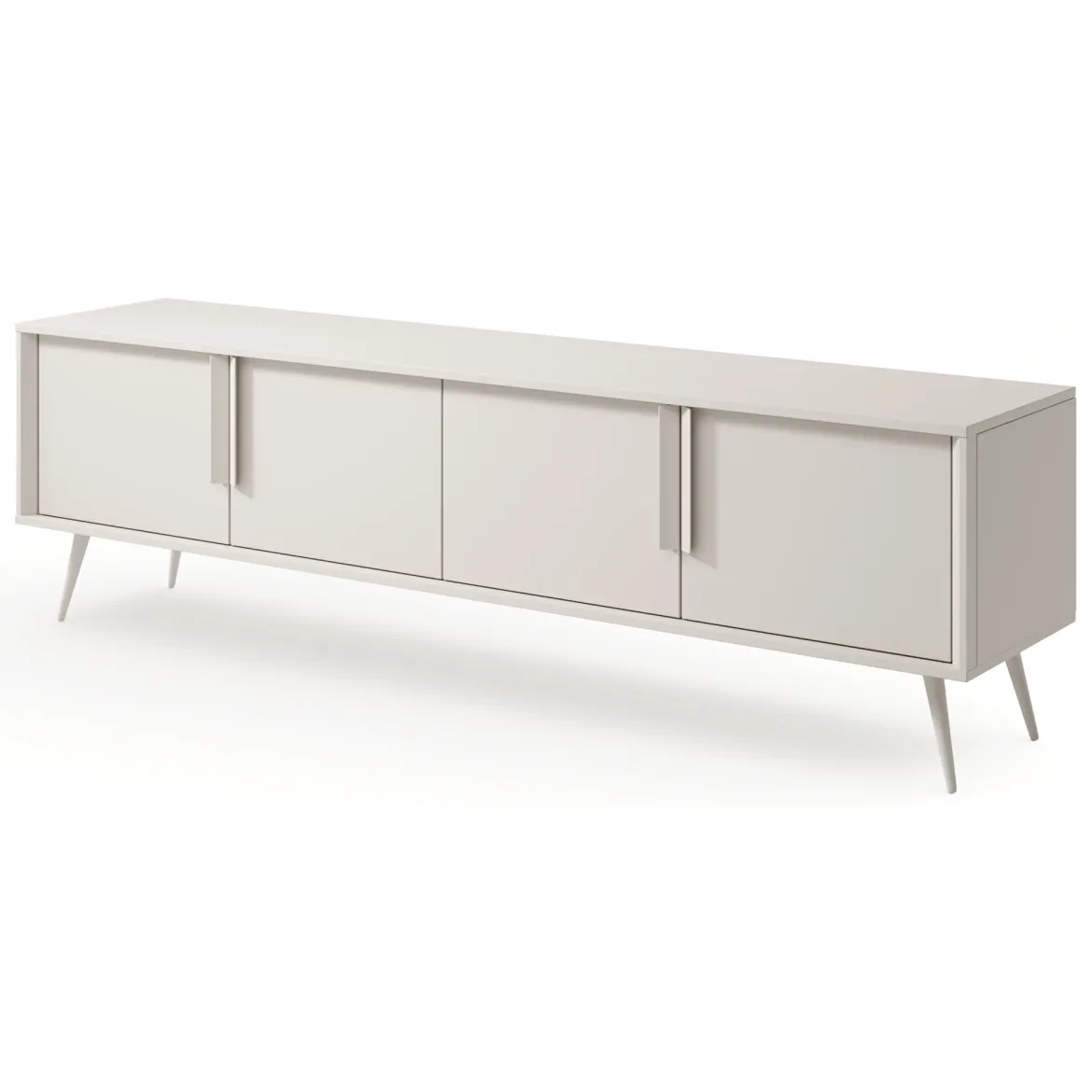 Mobile Porta tv Beige Cashmere un Ripiano 4 Ante 187x40x83h cm, con Piedini - Kalorile