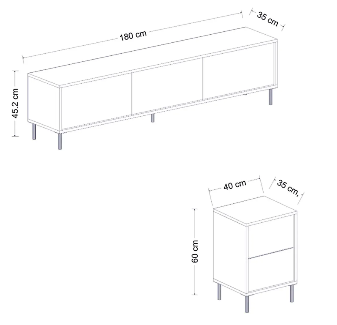 Mobile Porta tv Bianco Nero Marmo 2 Ripiani 5 Ante 180x35x45h cm, con Finiture oro - Cortin