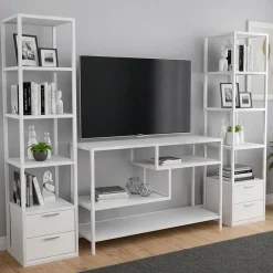 Mobile salotto modulabile 276cm ardesia e grigio scuro - Anacamptis