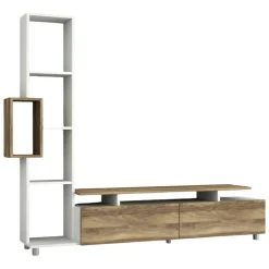 Mobile soggiorno classico 320cm antracite e acero - Acuto