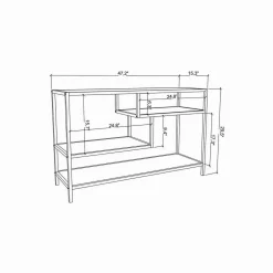 Mobile TV bianco e rovere 130x40x36h cm 2 ante - Ahuri