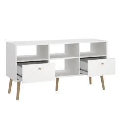 Mobile TV bianco 117x39x60h cm in legno - Conte