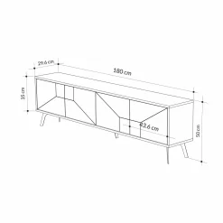 Mobile TV quercia 180x29x50h cm 4 ante - OlgadiKiev