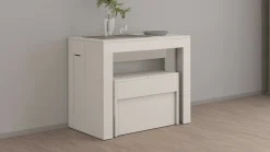 Panca moderna estensibile bianca 290x25x45h cm - Yutu