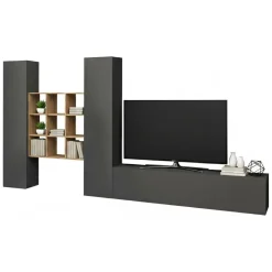 Parete attrezzata 3 ante 320cm antracite - Lome
