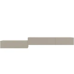 Parete Attrezzata Beige Modulabile 4 Ripiani, Apertura Battente - Suisio