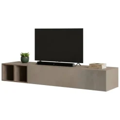 Parete salotto multifunzione 198cm nera e antracite - Felion