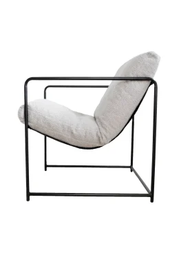 Poltrona design in metallo e tessuto marrone - Appare