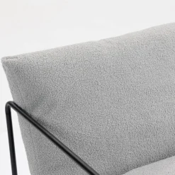 Poltrona Grigio Braccioli Peso Supportato 120 kg 61x67x75h cm, Materiale Struttura in Metallo - Appare