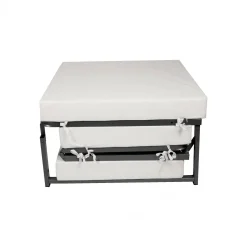 Pouf cubico grigio 78x78x45h cm - letto Arno