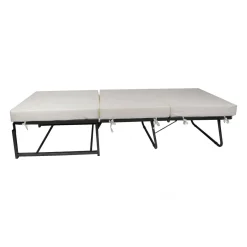 Pouf quadrato nero 78x78x45h cm - letto Arno