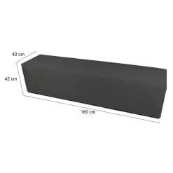 Pouf rettangolare grigio 80x70x43h cm - Avolasca