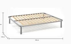 Rete letto matrimoniale Alessa, 100% Made in Italy, Cm 140x190h 34
