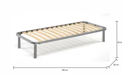 Rete letto singolo Amammata, 100% Made in Italy, Cm 80x190h 34
