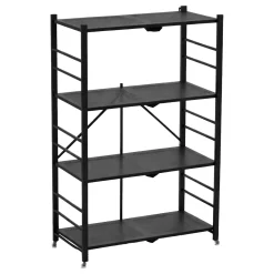 Scaffali Nero Antracite 5 Ripiani Richiudibile 71x38x156h cm, Peso Supportato 40 kg - Minori