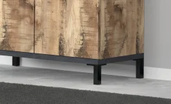 Scarpiera 2 ante acero e ardesia 80x80h cm in legno - Graziana