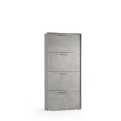 Scarpiera 4 ante cemento 67x147h cm - Adeindein