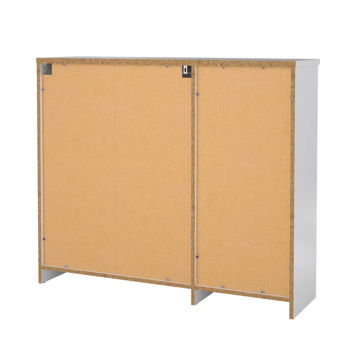 Scarpiera 3 ante e 1 cassetto bianca lucida 108x92h cm - Todd